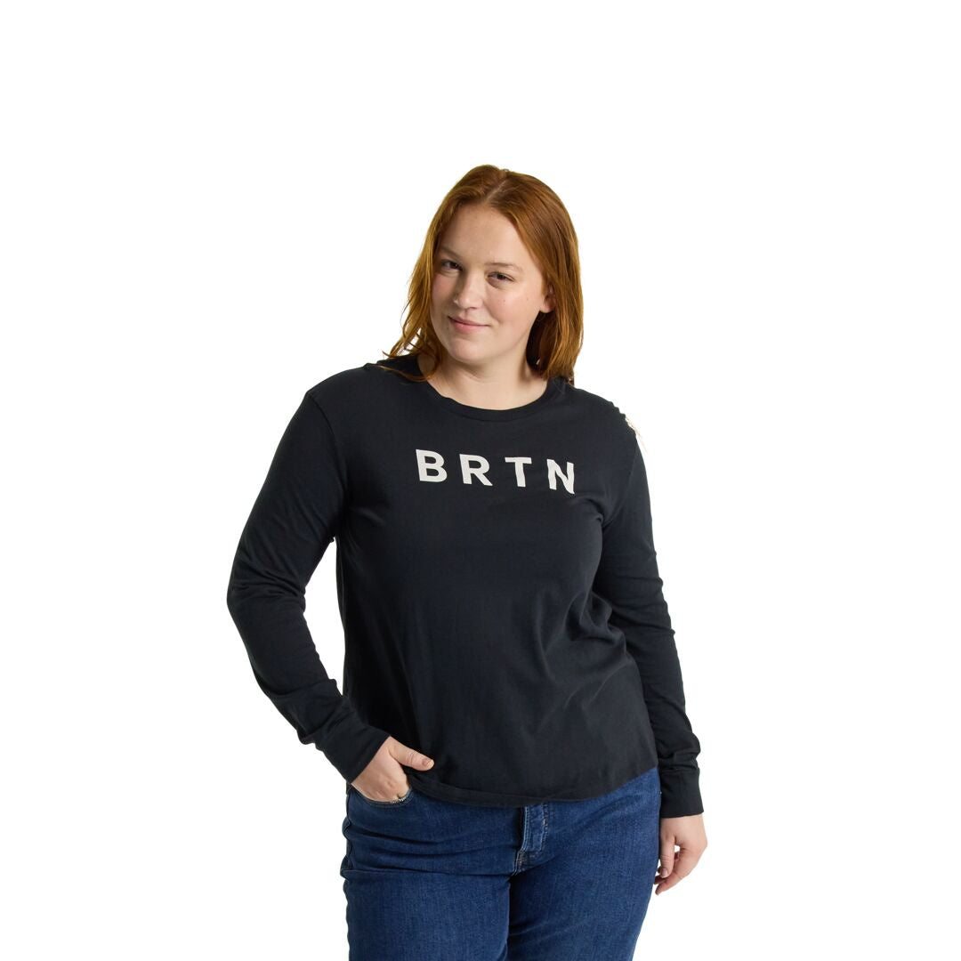Burton Women's BRTN Long Sleeve T-Shirt - Soft Cotton Casual Tee for Hiking, Travel & Everyday Wear