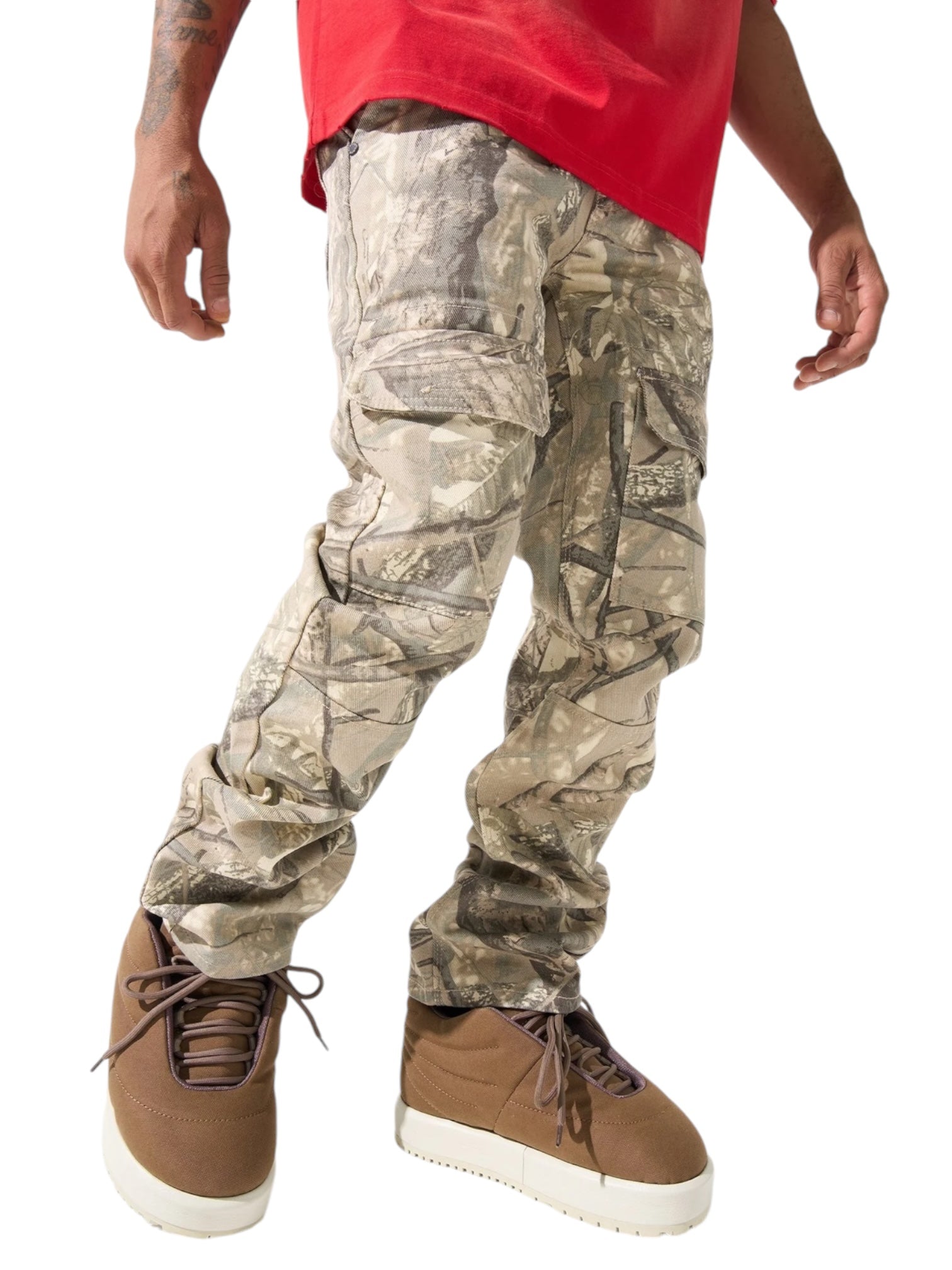 Serenede Women's Loose Fit Camo Jeans - Trendy Baggy Denim Pants for Casual Wear & Street Style Outfits