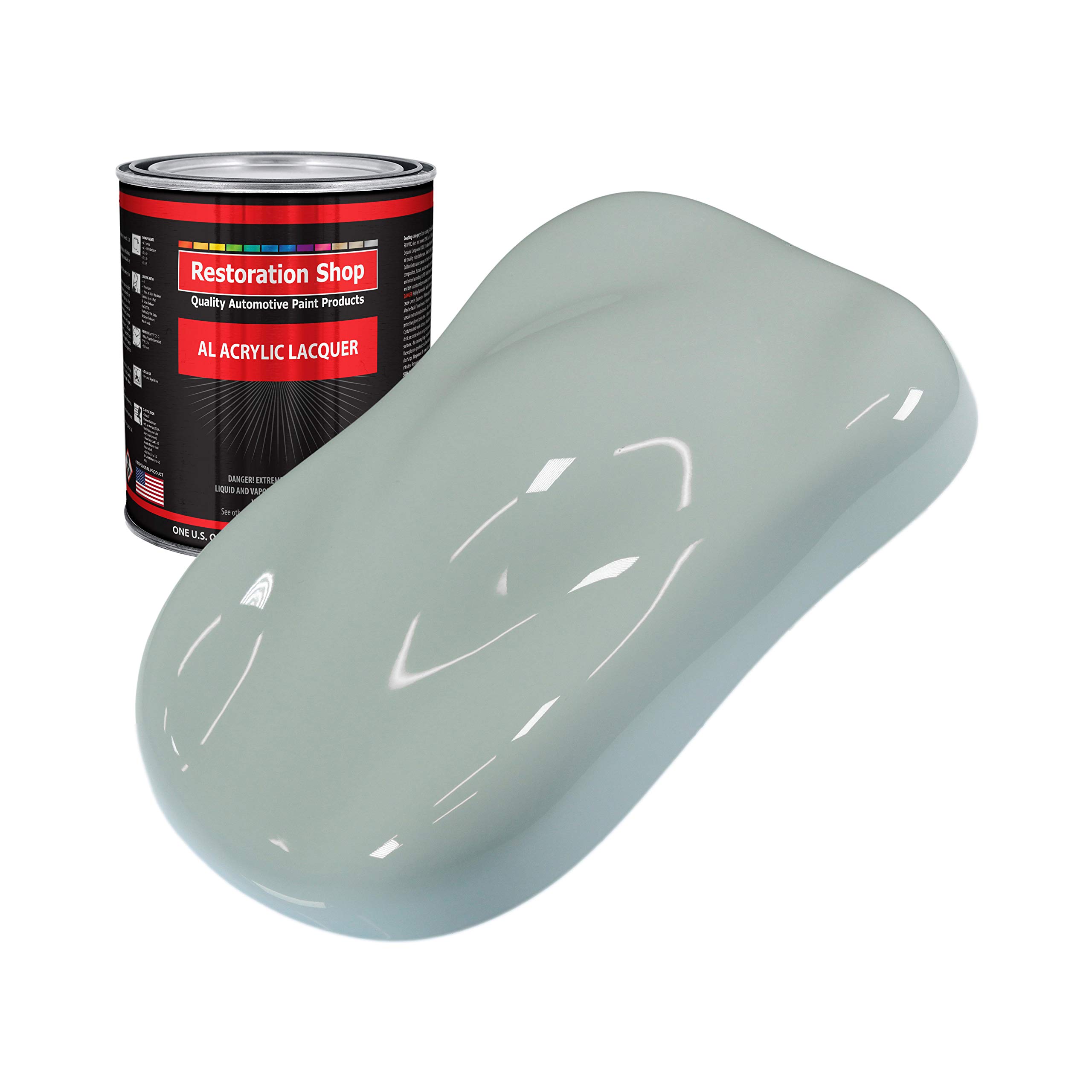 Restoration Shop - Fleet White Acrylic Lacquer Auto Paint (1 Quart) - Professional Gloss Finish for Cars, Trucks, Guitars & Furniture - High-Quality Automotive Refinishing Coating - Perfect for DIY Projects & Professional Auto Body Repair