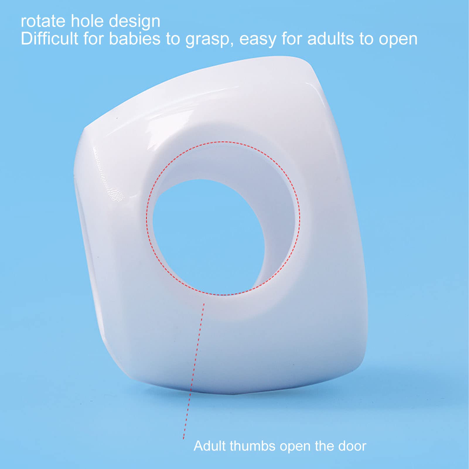 Child Proof Door Knob Covers - 4 Pack Baby Safety Locks for Round Handles | Secure Cabinet & Drawer Protection for Toddlers & Elderly | Home & Office Child Safety Solution