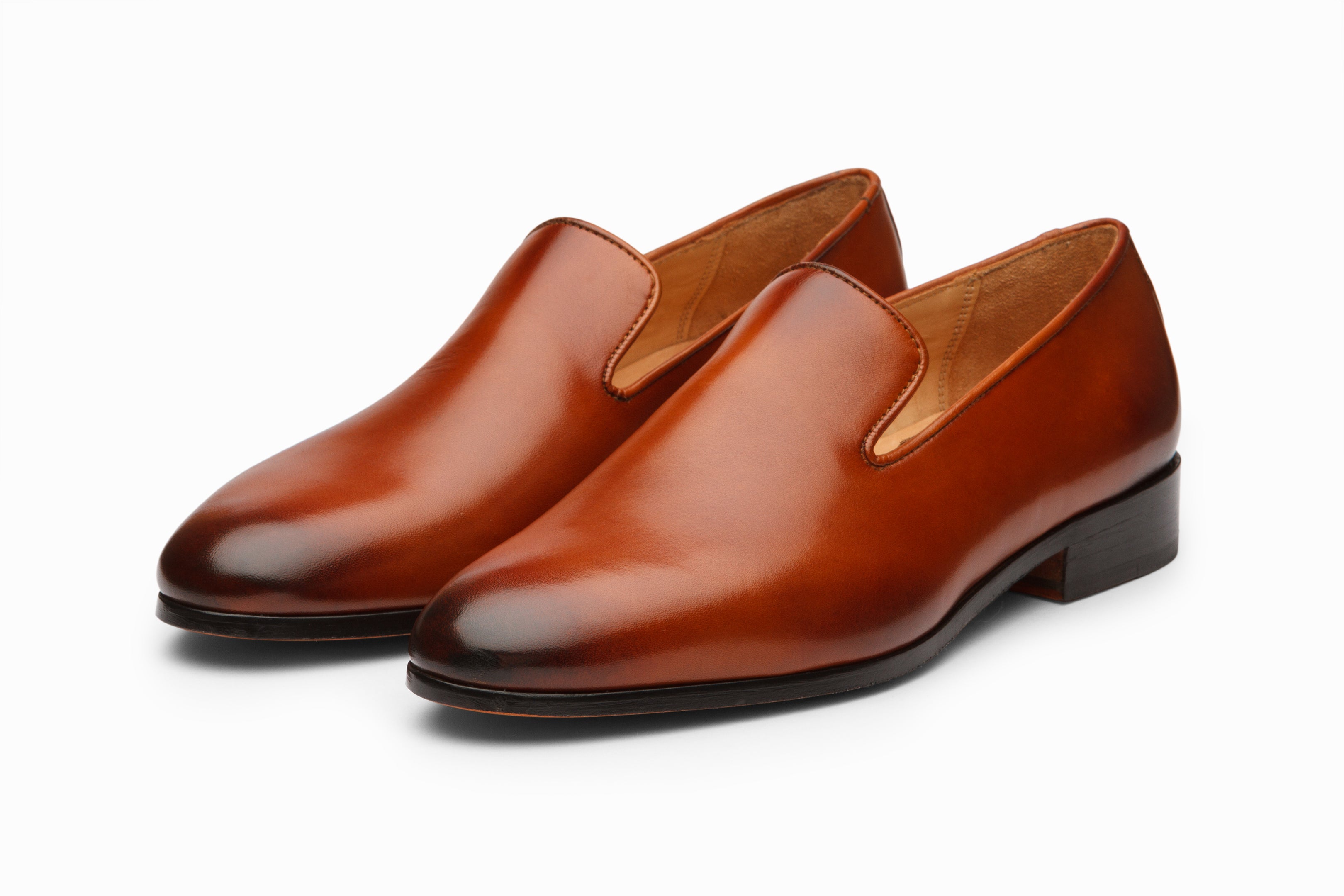 Premium Cognac Venetian Loafers for Men - Classic Slip-On Leather Shoes for Business & Casual Wear - Perfect for Office, Travel & Date Nights