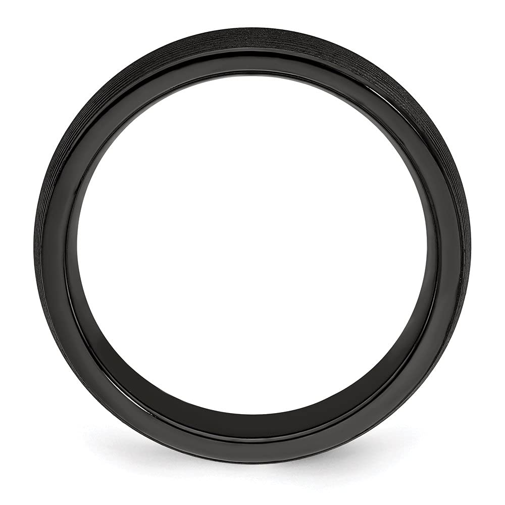 Titanium Black Ti Domed Textured Lines 6mm Wedding Band Ring for Men - Durable & Comfortable Titanium Wedding Ring for Grooms, Engagements & Anniversaries - Perfect for Everyday Wear & Special Occasions