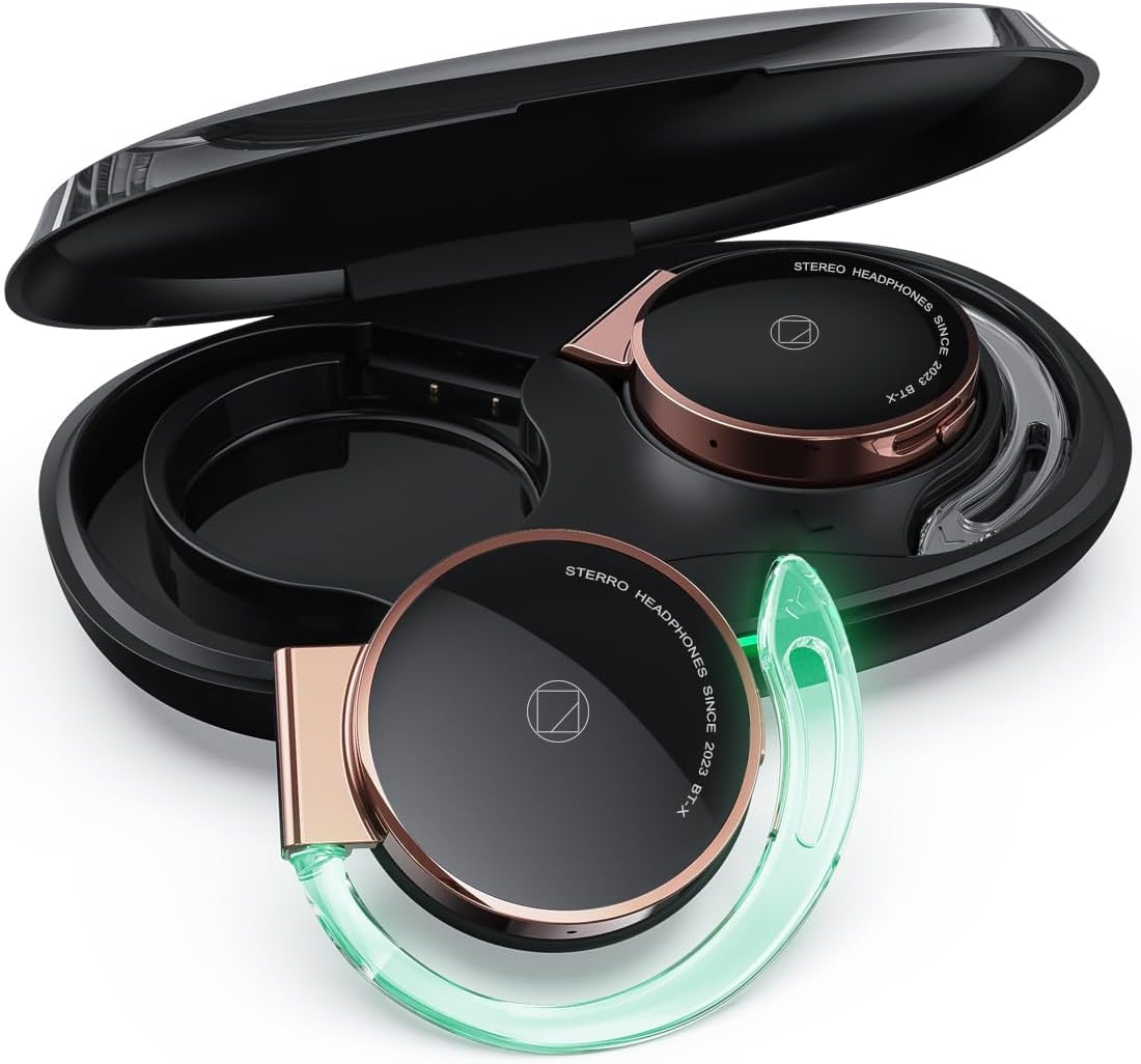Open-Ear Bluetooth 5.3 Wireless Headphones with Earhooks - Sports Headset with 4 Mics, Noise Cancelling & Long Battery Life - Perfect for Running, Gym & Outdoor Activities