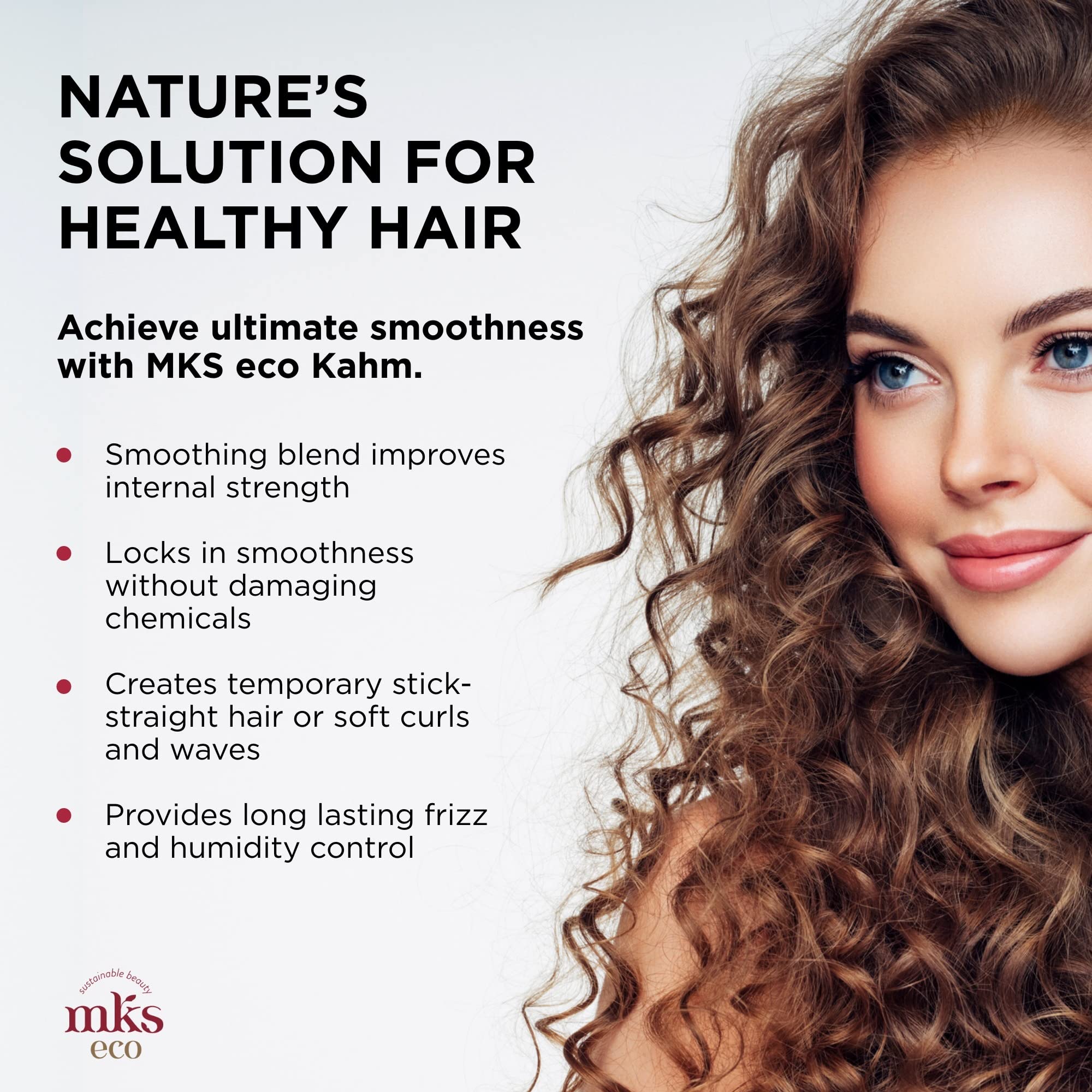 Earthly Body MKS Eco Kahm Smoothing Hair Treatment - Vegan & Cruelty Free Conditioner with Vegetable Keratin Protein, Moroccan Argan Oil & Hemp Seed Oil (Original Scent, 1 Count) | Hydrating & Repairing for Dry, Damaged Hair - Perfect for Daily Use & Salon Treatments