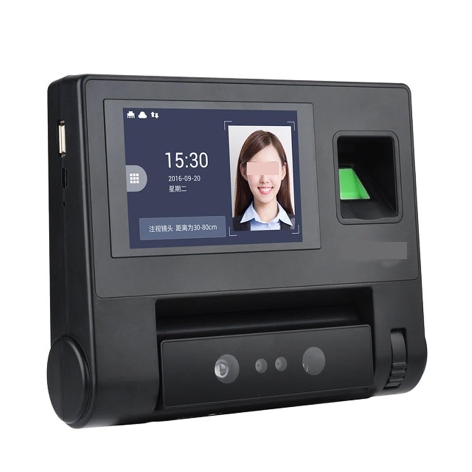 DELURA Biometric Time Clock - Fingerprint & Facial Recognition Access Control Device for Employee Attendance Tracking | Ideal for Small Businesses & Office Use