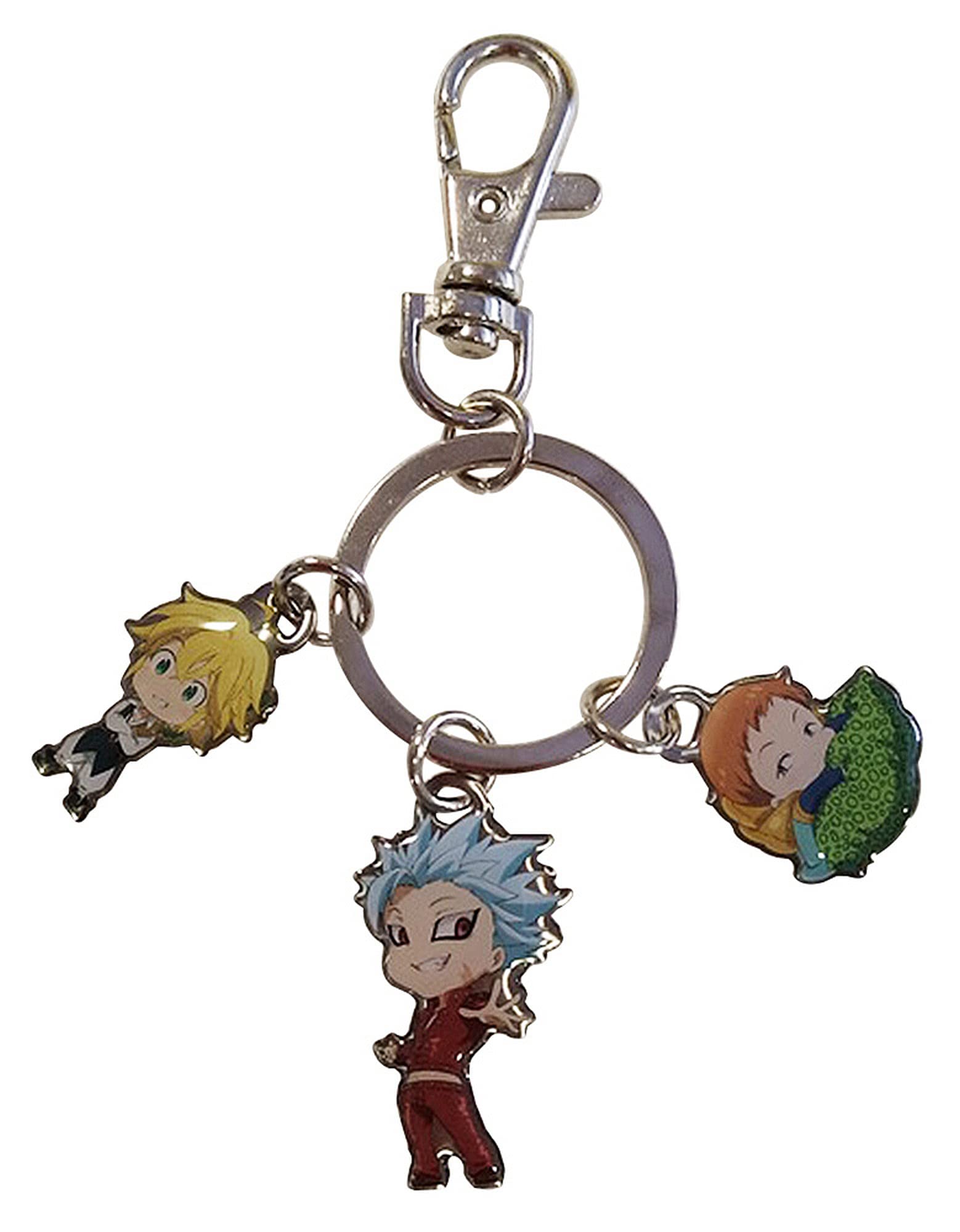 The Seven Deadly Sins Anime Metal Keychain Set - Great Eastern Entertainment Collectible - Perfect for Cosplay, Gift Giving & Keychain Collection