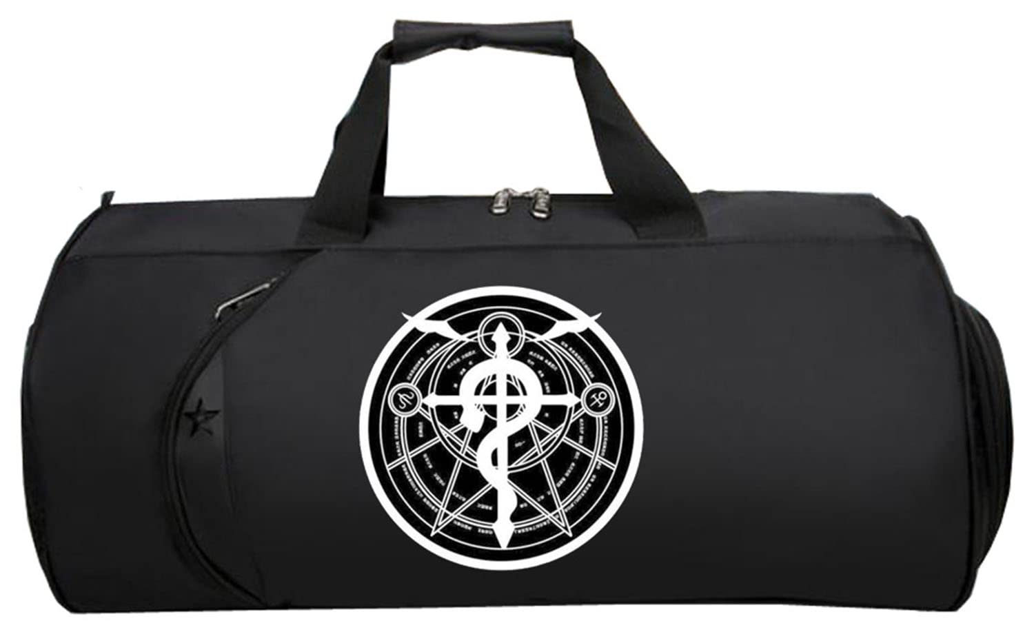 Fullmetal Alchemist Anime Duffel Bag - Large Capacity Gym Bag for Sports, Travel & Workout - Unisex Shoulder Bag & Handbag (Black, 11