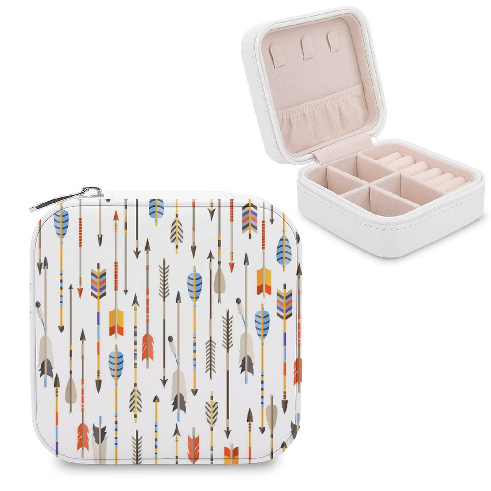 Elegant Small PU Leather Jewelry Box for Women - Travel Jewelry Organizer with Display Storage for Rings, Earrings, Necklaces & Bracelets | Perfect for Home, Travel & Gift Giving