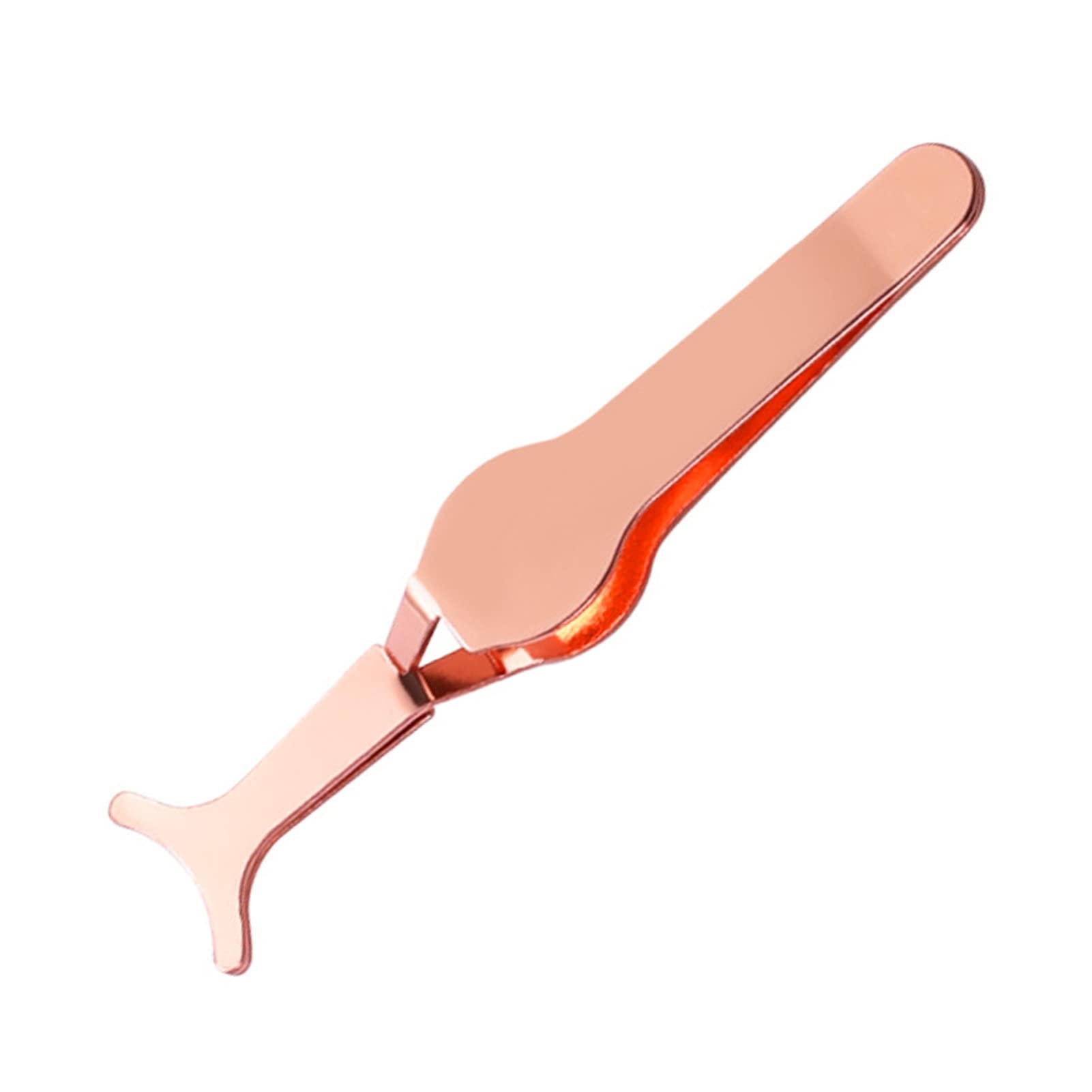 Premium Stainless Steel False Eyelash Tweezers - Rose Gold Makeup Tool for Women | Perfect for Applying Fake Lashes, Salon Use & DIY Makeup