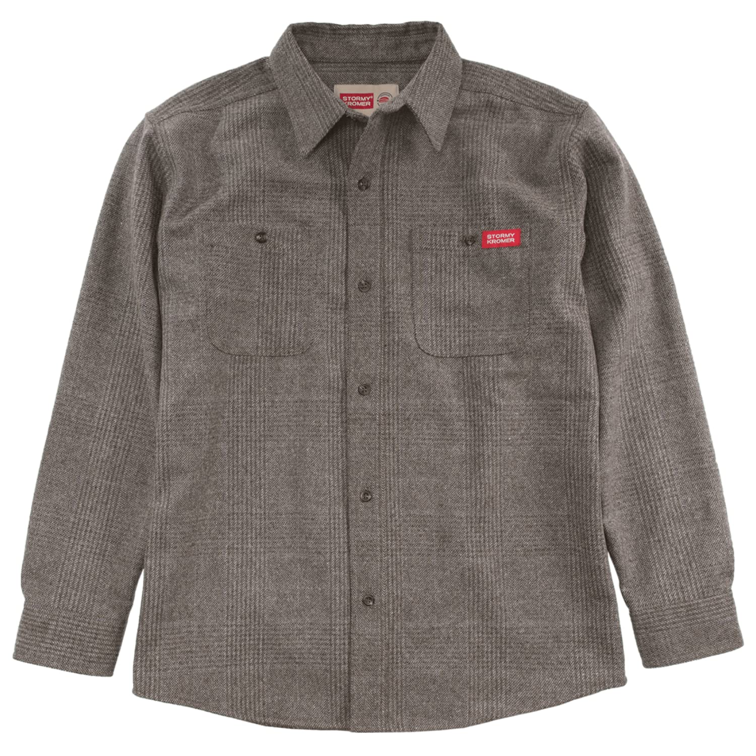 Stormy Kromer Men's Wool Button-Up Shirt - Long Sleeve Flannel Shirt for Outdoor Work & Hunting | Durable Warm Workwear for Camping, Hiking & Winter Activities