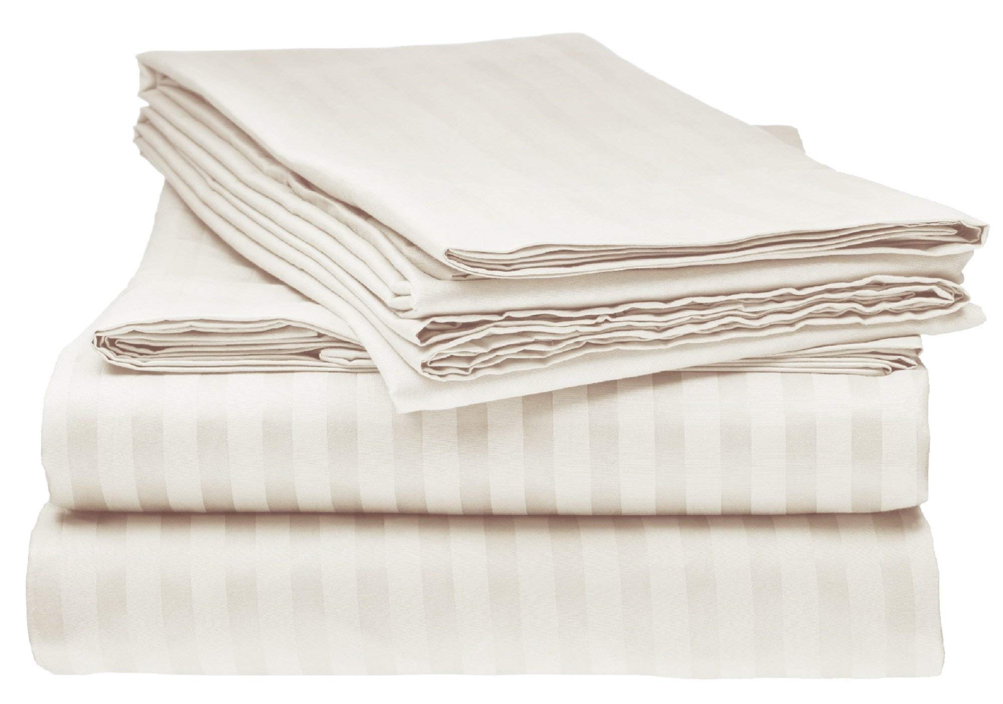LuxLinen 100% Egyptian Cotton 6-Piece Queen Bed Sheet Set - Super Soft 600 Thread Count, Extra Deep Pocket (21