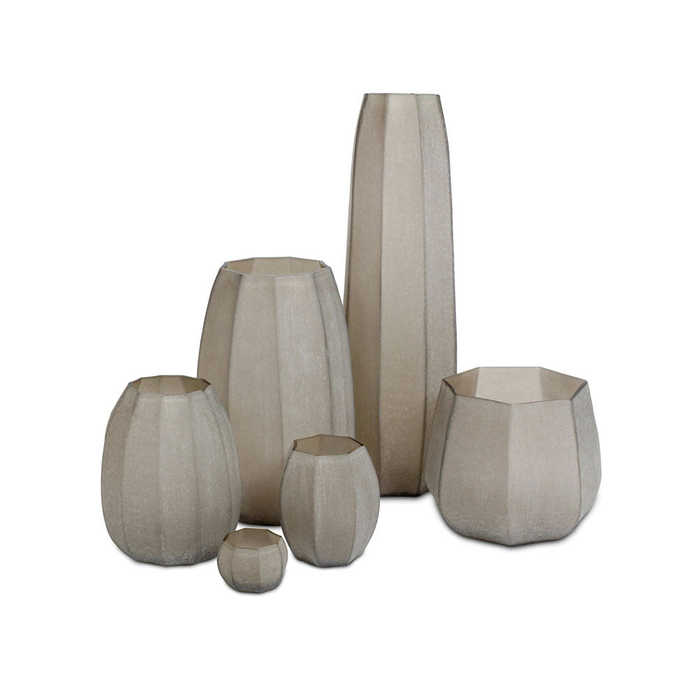 Guaxs Grey Koonam Vase - Modern Ceramic Home Decor for Living Room, Bedroom & Office | Elegant Flower Vase for Centerpieces, Wedding Decor & Gift Ideas
