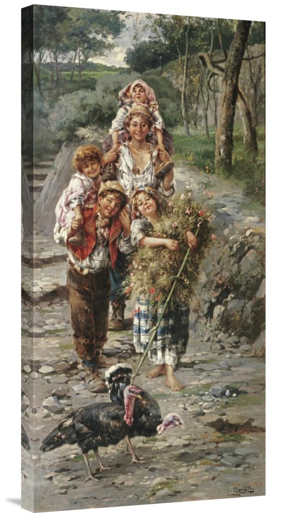 Going to Market Gallery Wrap Giclee Canvas Wall Art Print - Premium Handmade Home Decor for Living Room, Bedroom & Office - Ready to Hang