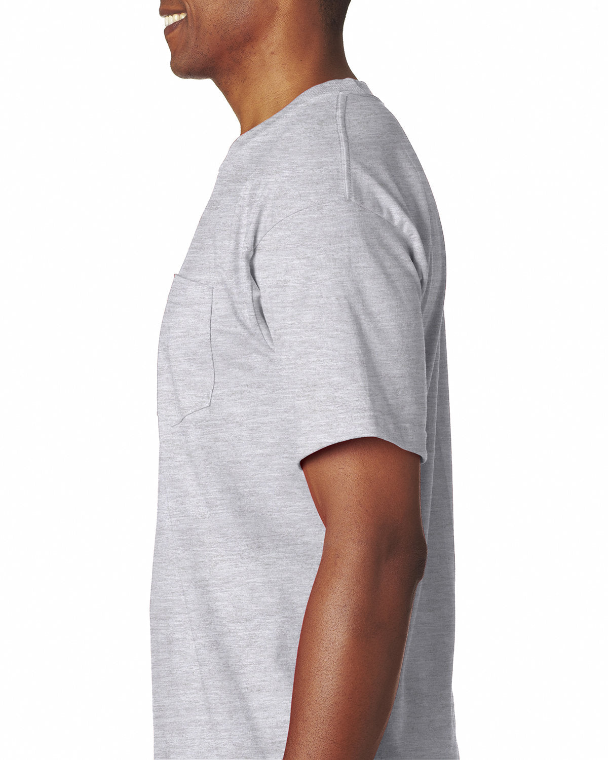 Bayside BA7100 Men's 6.1 oz 100% Cotton Pocket T-Shirt - Soft Comfort Fit Casual Tee for Everyday Wear, Work & Outdoor Activities