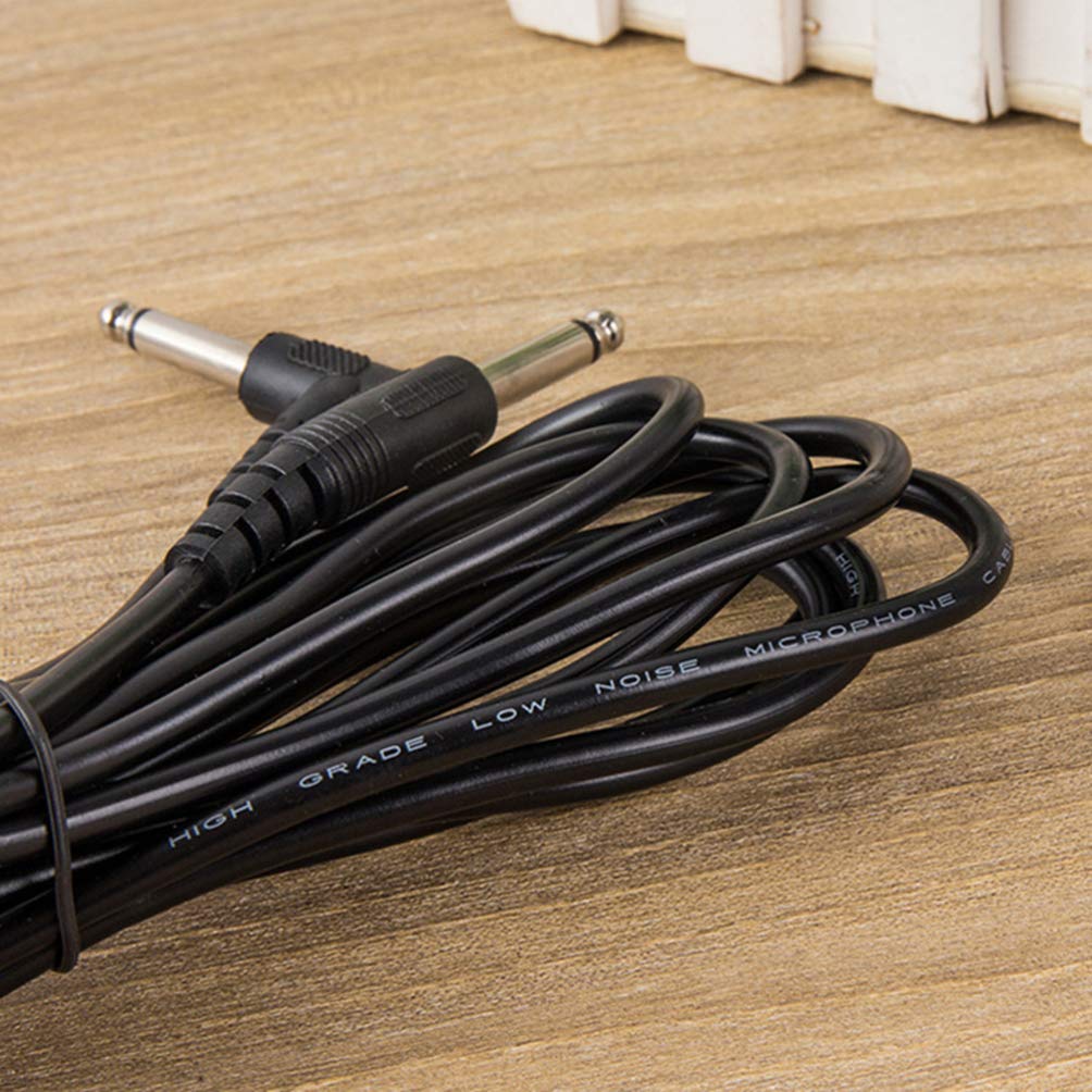 Exceart 10-Pack Right Angle to Straight 6.35mm Guitar Cable - Universal Electric Guitar & Bass Connector Cord for Amplifiers & Effects Pedals - Perfect for Live Performances & Studio Recording