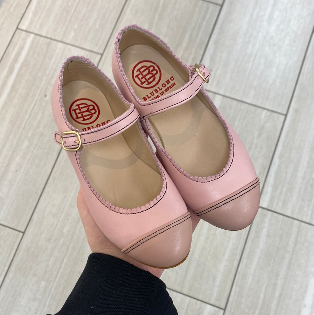 Blublonc Pink Captoe Mary Jane Shoes for Women - Classic Comfortable Ballet Flats with Bow Detail - Perfect for Work, Office, and Casual Outfits