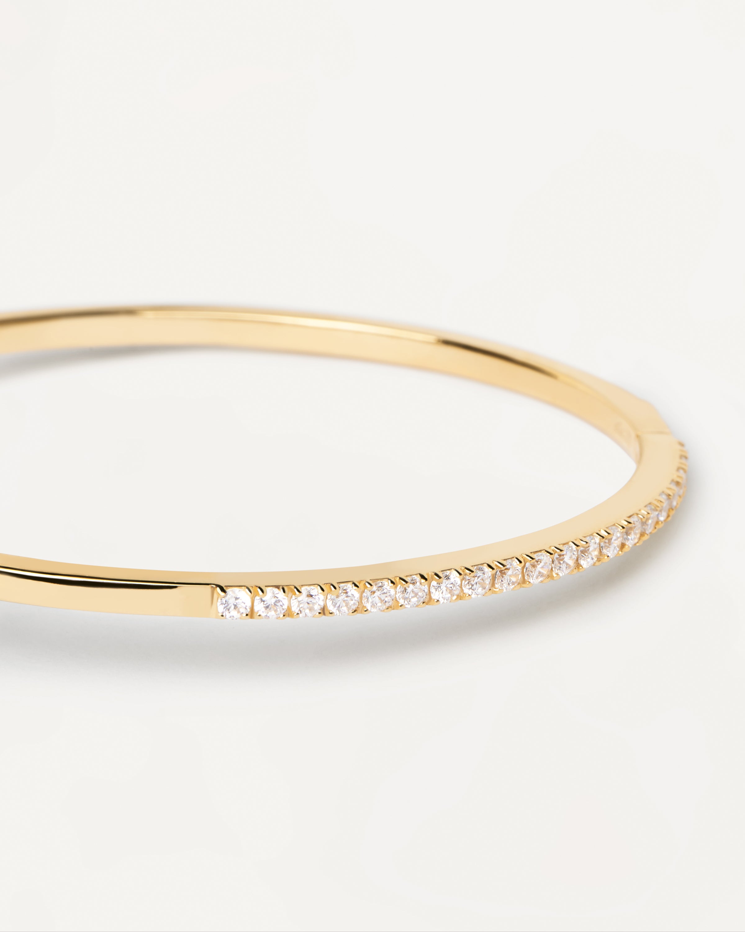 April Gold Bangle - Elegant 14K Gold Plated Bracelet for Women, Minimalist Dainty Jewelry Gift for Her - Perfect for Everyday Wear, Parties & Special Occasions