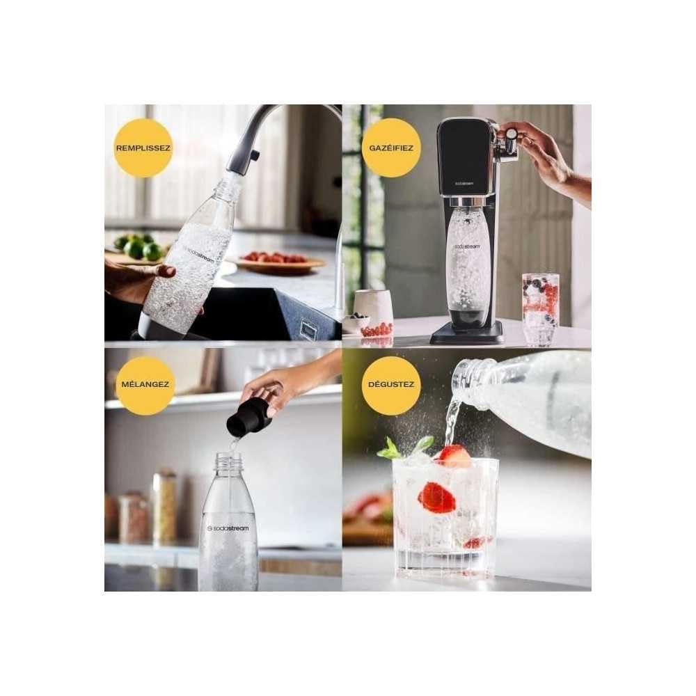 SodaStream Sparkling Water Maker Machine - Dishwasher Safe, Easy to Use for Carbonated Drinks at Home, Office or Parties | Perfect for Healthy Hydration & Homemade Sodas