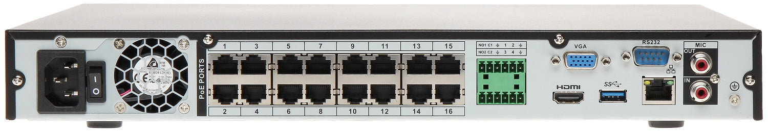 16 Channel 4K NVR Security System with 16 PoE Ports - NVR4216 16P 4KS2/L for Home & Business Surveillance