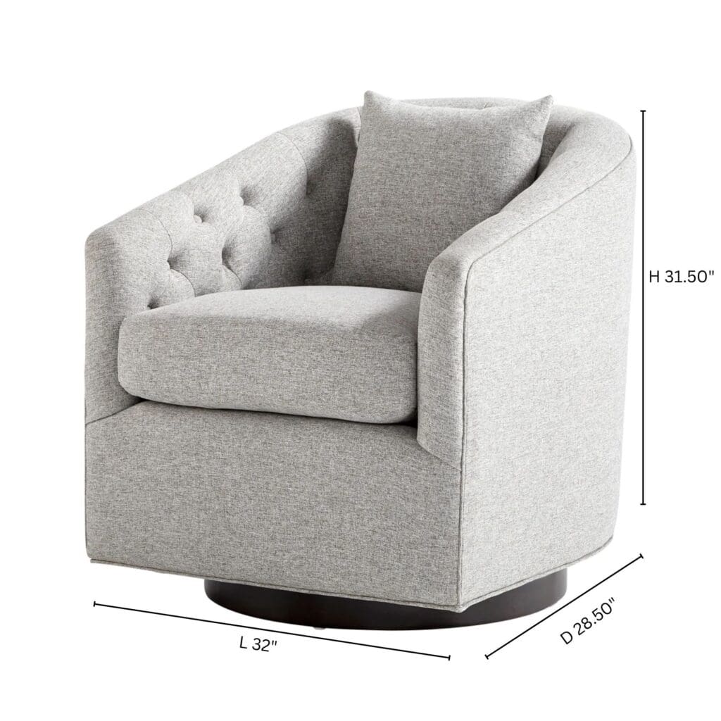 Cyan Design 10788 Occasionelle Chair - Grey Upholstered Accent Chair for Living Room, Bedroom, or Office - Elegant Home Decor & Comfortable Seating