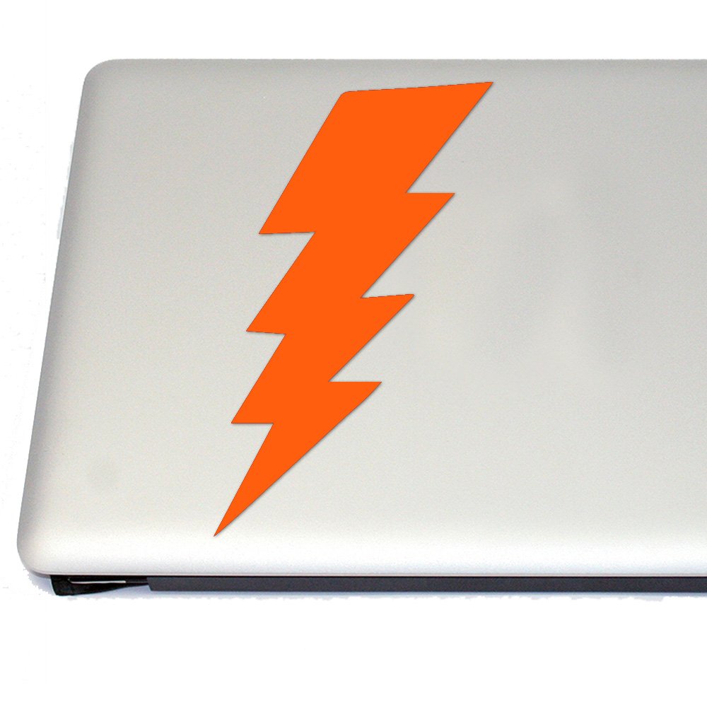 Lightning Bolt Vinyl Decal Stickers - Orange Cosplay Accessories, Fan Gear & Car Decals for Windows, Laptops, Phones - Perfect for Halloween Costumes, Comic Con & DIY Projects