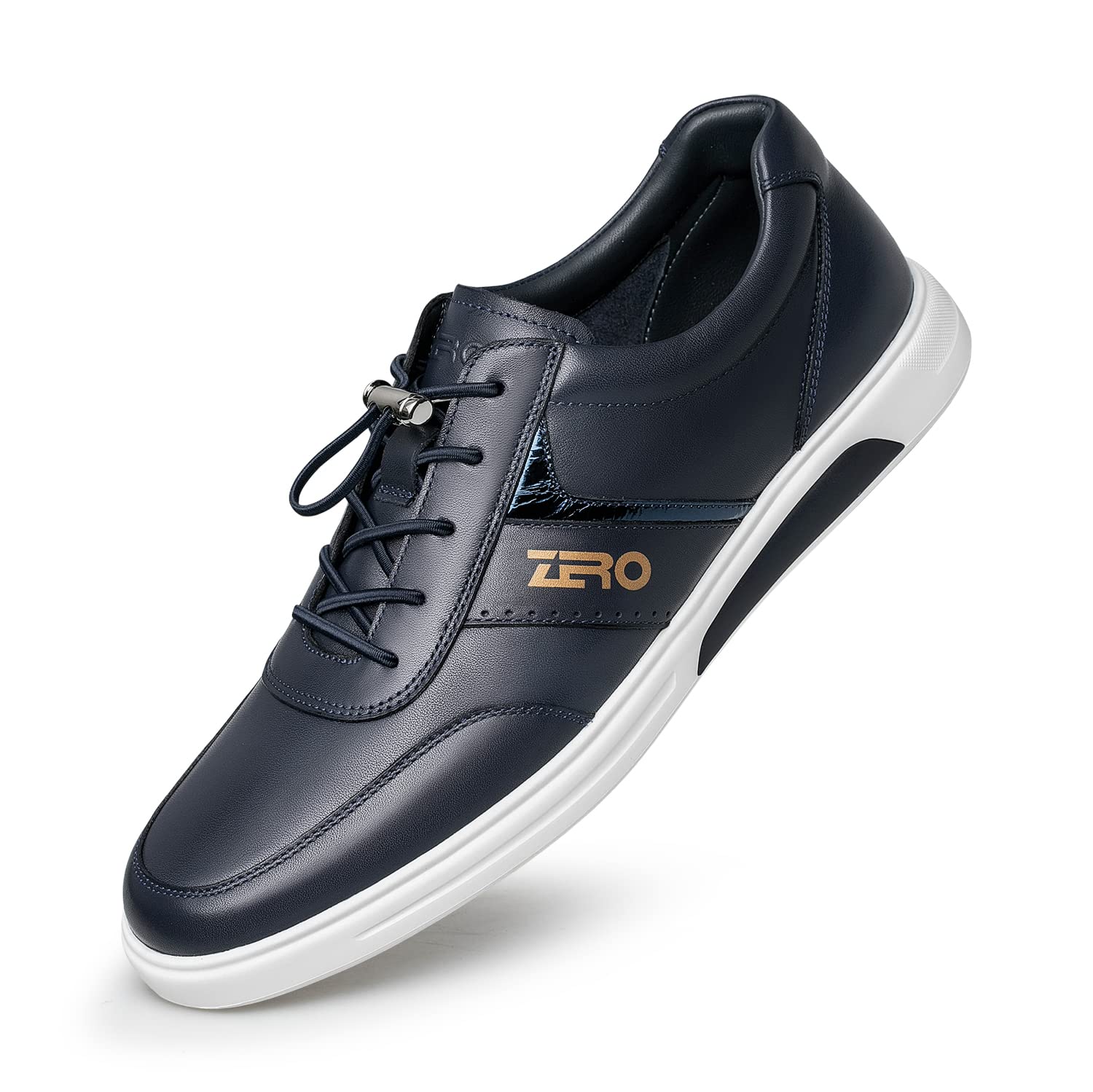 ZRO Men's Hands-Free Slip-On Sneakers - Genuine Leather Loafers for Men (2022 Model) - Perfect for Travel, Work & Casual Wear