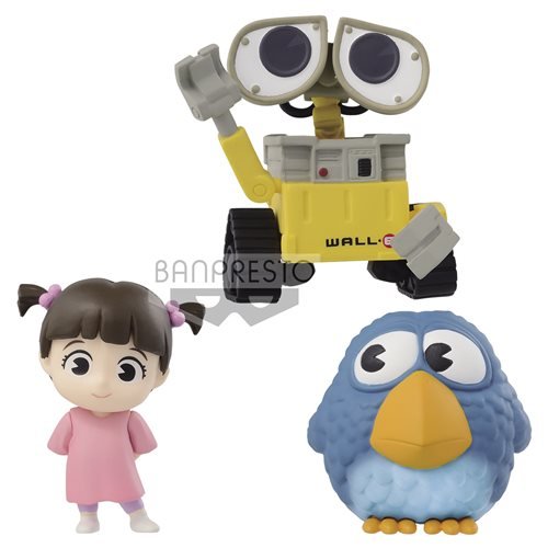 Banpresto Pixar Fest Figure Collection - WALL E, Boo & Bird Set | Disney Collectible Figures for Home Decor & Gift Giving | Perfect for Movie Fans & Toy Collectors
