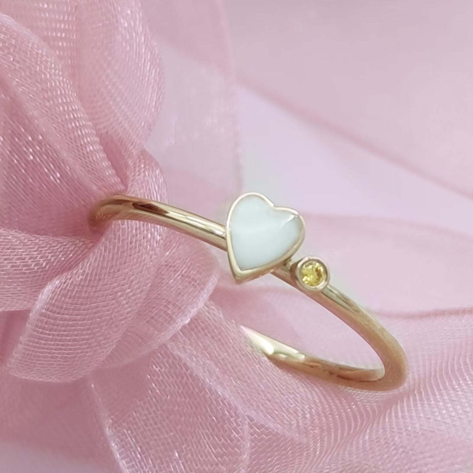 Heart's Glow: Personalized Birthstone Breast Milk Jewelry Ring - Perfect for Nursing Moms, Mother's Day Gifts & Memorial Keepsakes
