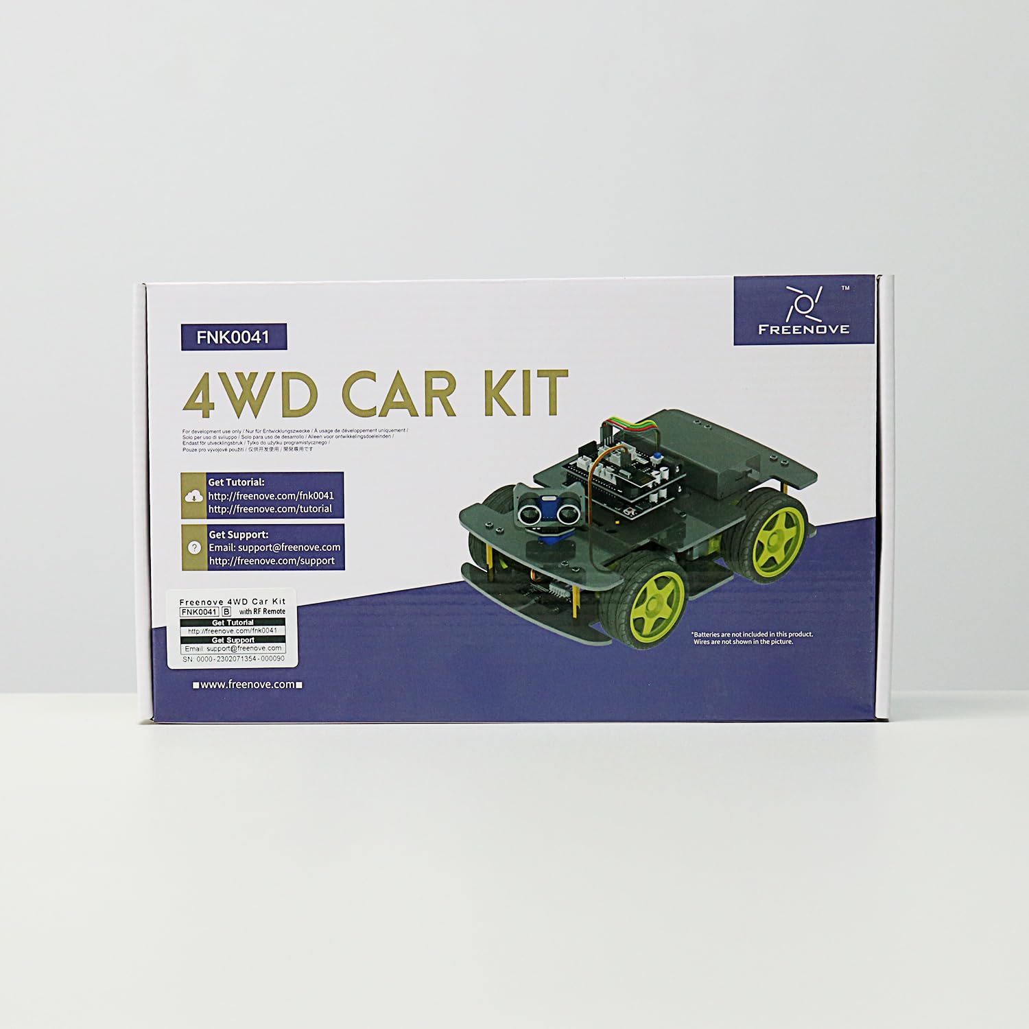 Freenove 4WD Smart Robot Car Kit with Arduino IDE Compatibility - Remote Control, Line Tracking, Obstacle Avoidance, Ultrasonic Sensor & Wireless Motor Servo | STEM Learning, DIY Robotics Projects for Beginners & Hobbyists