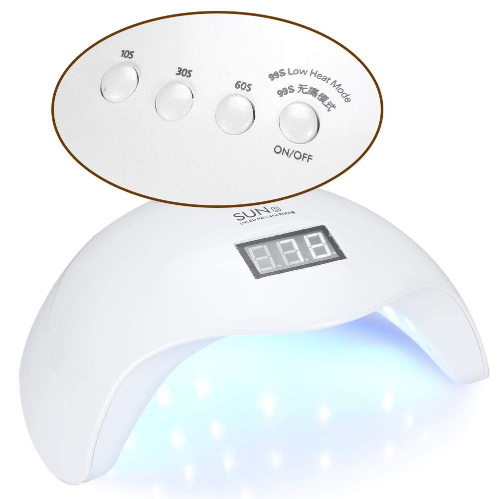 Professional 48W UV LED Nail Lamp with 10S/30S/60S/99S Timer - Fast Curing for Gel Nail Polish - Perfect for Home & Salon Manicures & Pedicures