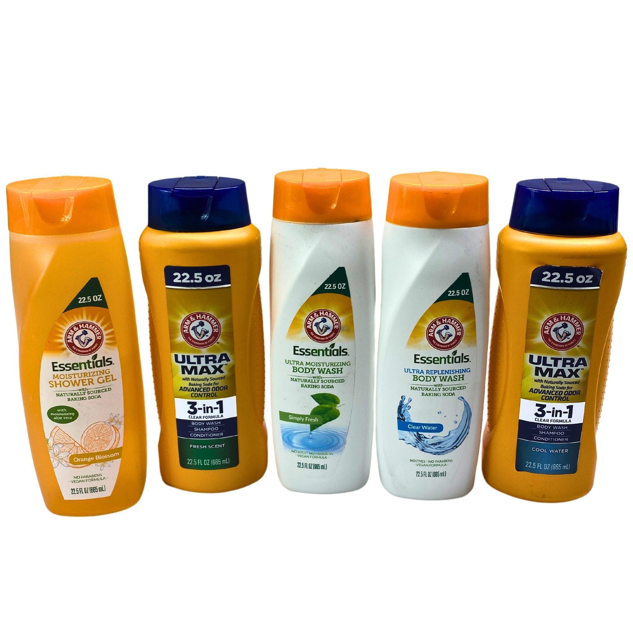 Arm & Hammer Shampoo, Body Wash & Shower Gel Set - 54 Piece Variety Pack with Multiple Scents & Sizes | For Men, Women & Family Use in Bathroom, Gym or Travel