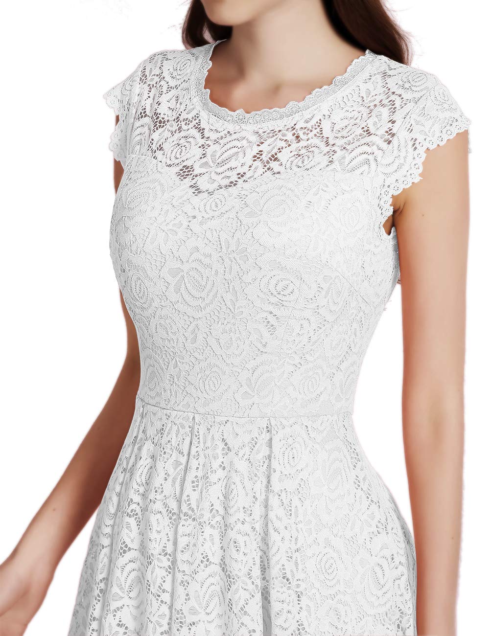 Elegant Floral Lace A-Line Prom Dress for Women - Perfect for Graduation, Cocktail Parties & Wedding Guest Occasions | Formal Evening Gown for Special Events