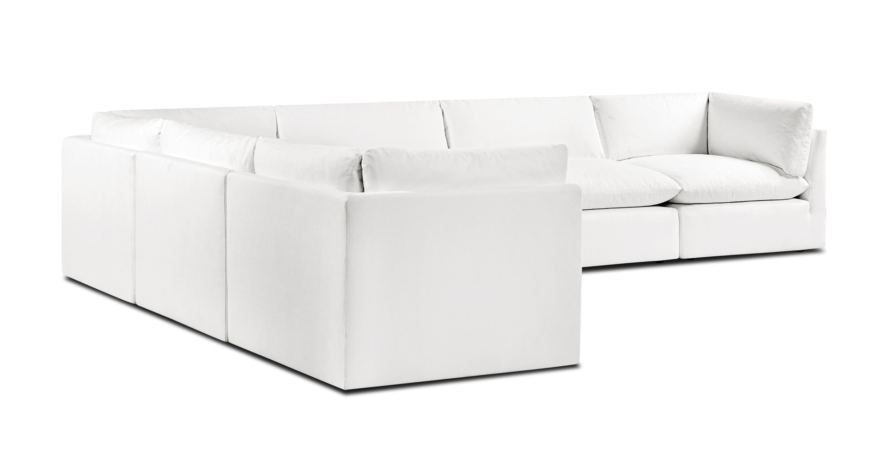 6-Seat Davos Modular Corner Sectional Sofa - Modern L-Shaped Living Room Furniture for Small Spaces | Perfect for Apartments, Condos & Family Gatherings