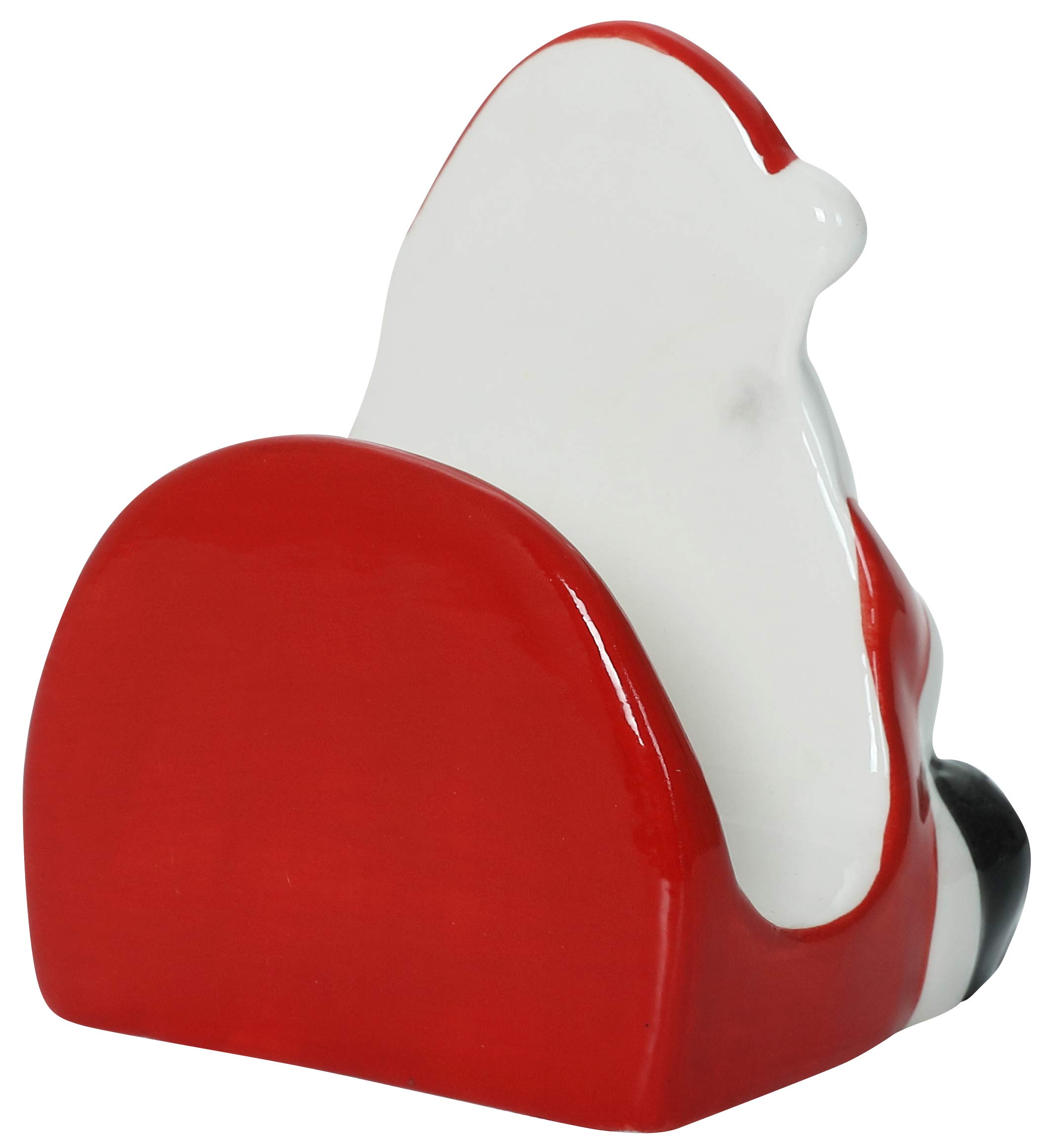 Festive Santa Ceramic Napkin Holder for Christmas Table Decor - Holiday Dinner Party & Home Decor Accessory