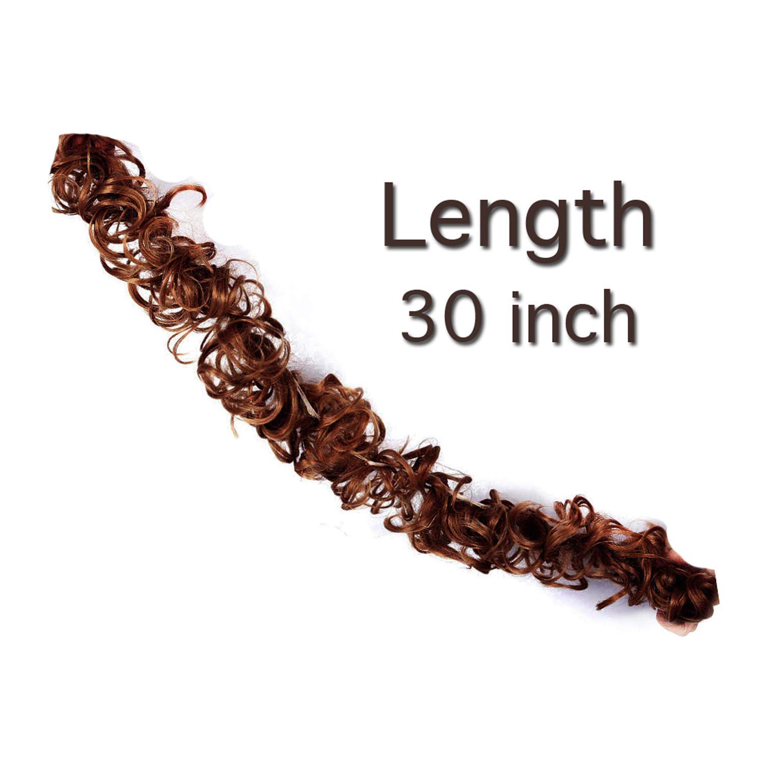 AASA Synthetic Hair Frill Extensions for Girls & Women - Natural Black & Brown Hair Bun Maker Accessories - Perfect for Parties, Weddings & Daily Styling