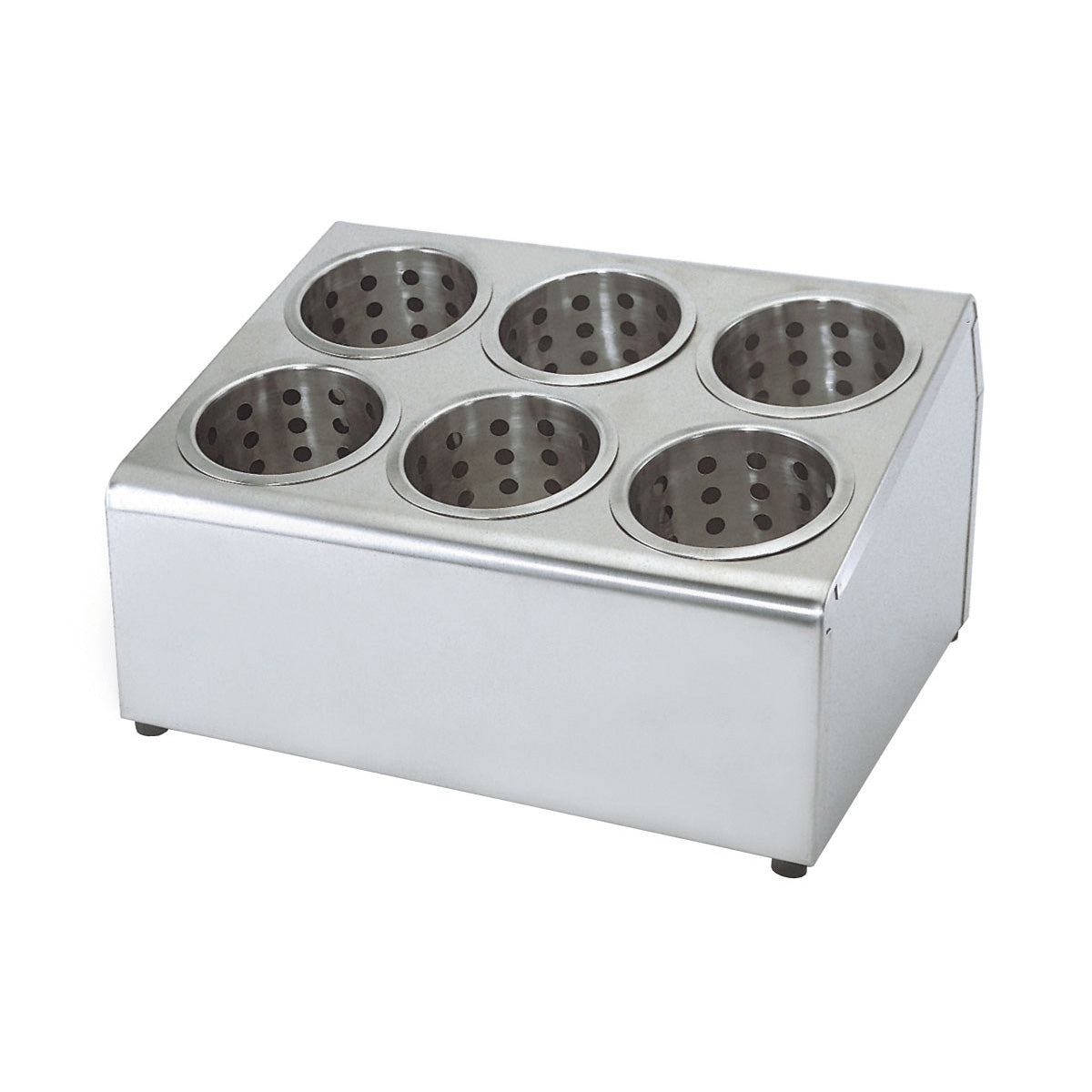 6-Hole Stainless Steel Flatware Holder - Organize Utensils for Kitchen, Dining Table & Picnic - Durable Cutlery Storage for Forks, Spoons & Knives