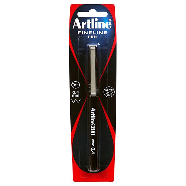Artline 200 Fineliner Pen - Ultra Fine 0.4mm Black Ink Marker for Sketching, Drawing & Note Taking - Perfect for Artists, Students & Office Use