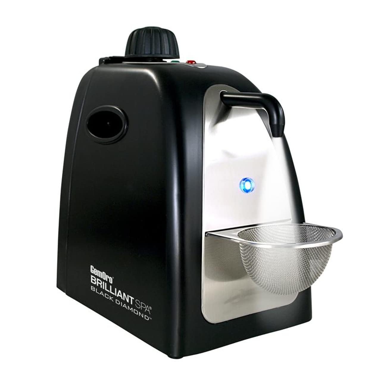 GemOro Professional Jewelry Steam Cleaner for Rings, Watches, Glasses & Earrings - Black Diamond Brilliant Spa Personal Jewelry Cleaner Machine (Matte Black) | Perfect for Home, Travel & Jewelry Store Cleaning