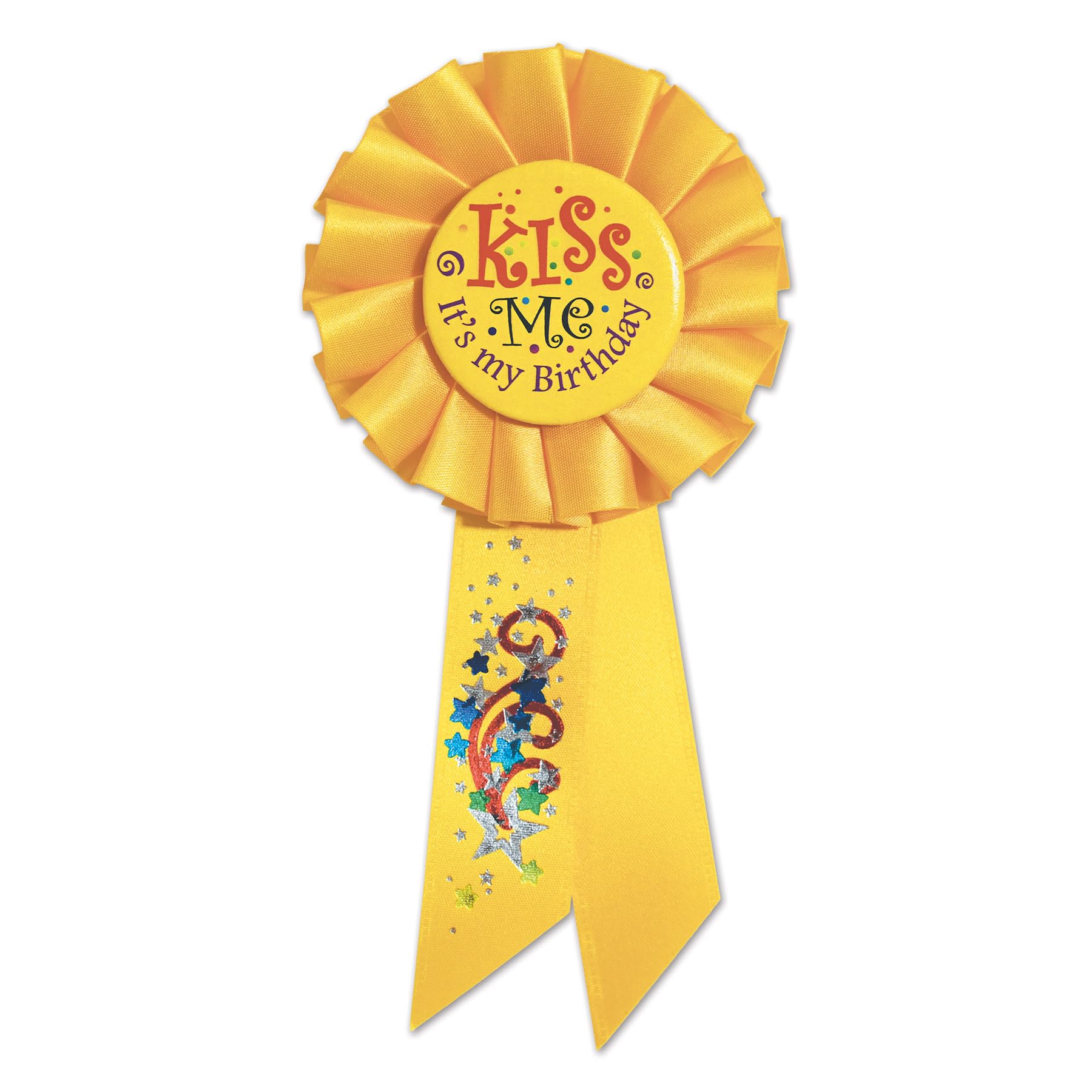 Kiss Me It's My Birthday Rosette Sash - Fun Birthday Party Accessory for Women & Girls - Perfect for Birthday Celebrations, Photo Props & Special Events