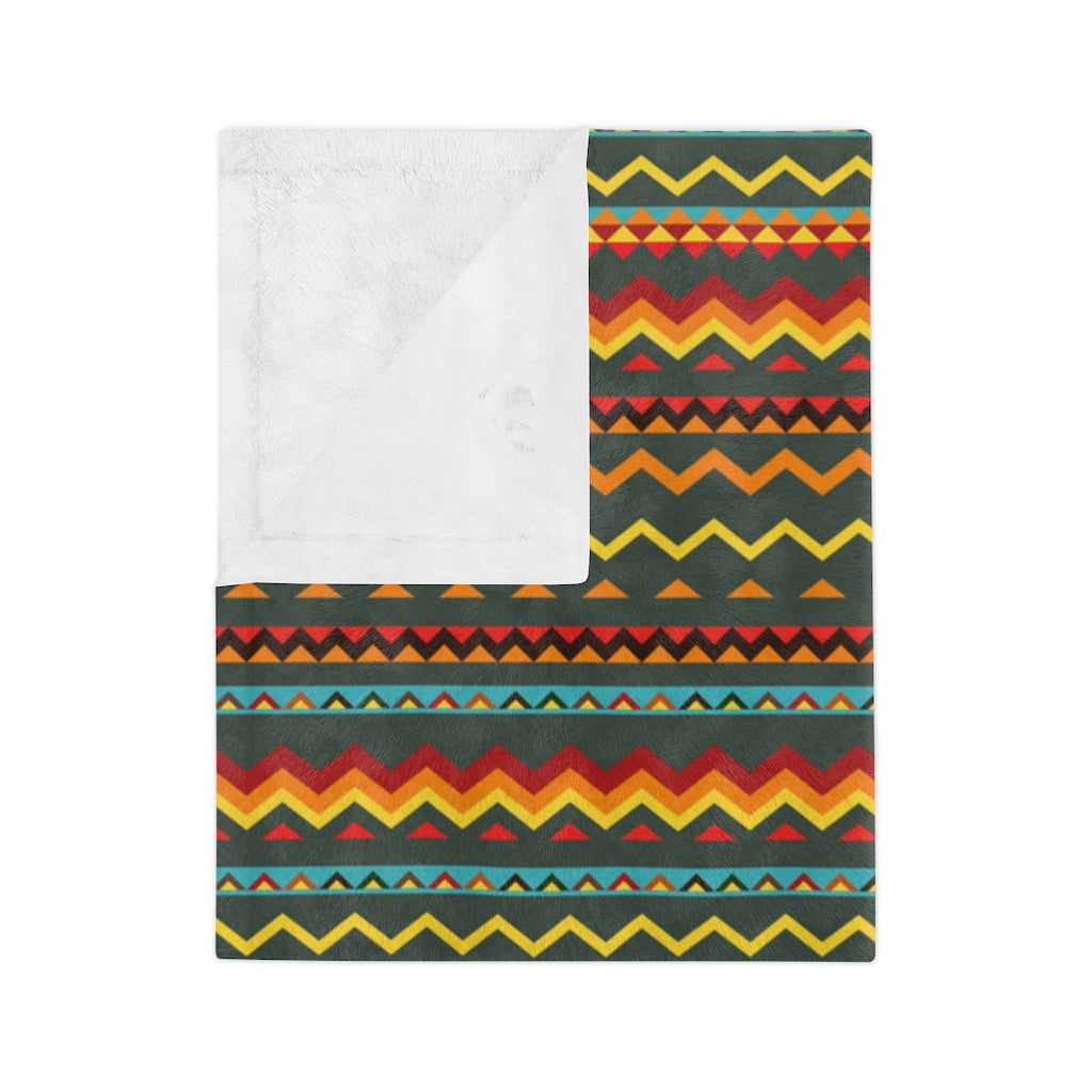 Southwestern Blanket - Sahara Sunrise Velveteen Minky Throw | Soft Polyester Fleece with One-Sided Print | Mexican Style Blanket in 3 Sizes (50x60, 60x80, 72x90) | Perfect for Sofa, Bed, Picnic & Outdoor Use