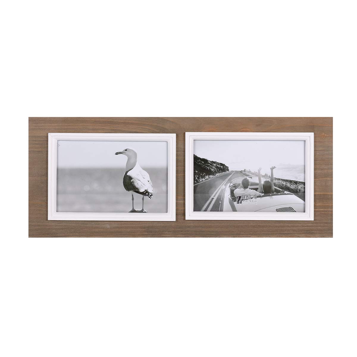 UMICAL 4x6 Picture Frame Set of 2 - Solid Wood Vintage Style Distressed Photo Frames with Real Glass - Perfect for Tabletop Display or Wall Hanging - Home Decor, Living Room, Bedroom, Office Decor
