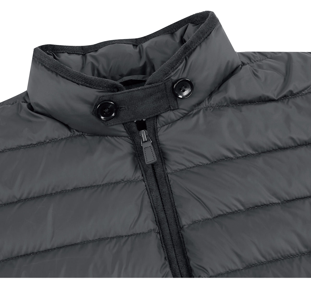 Alessandro Vitello by Renoir Jonathan Nylon Down Black Vest 831 11 - Lightweight Warm Winter Puffer Vest for Men, Outdoor Activities & Casual Wear
