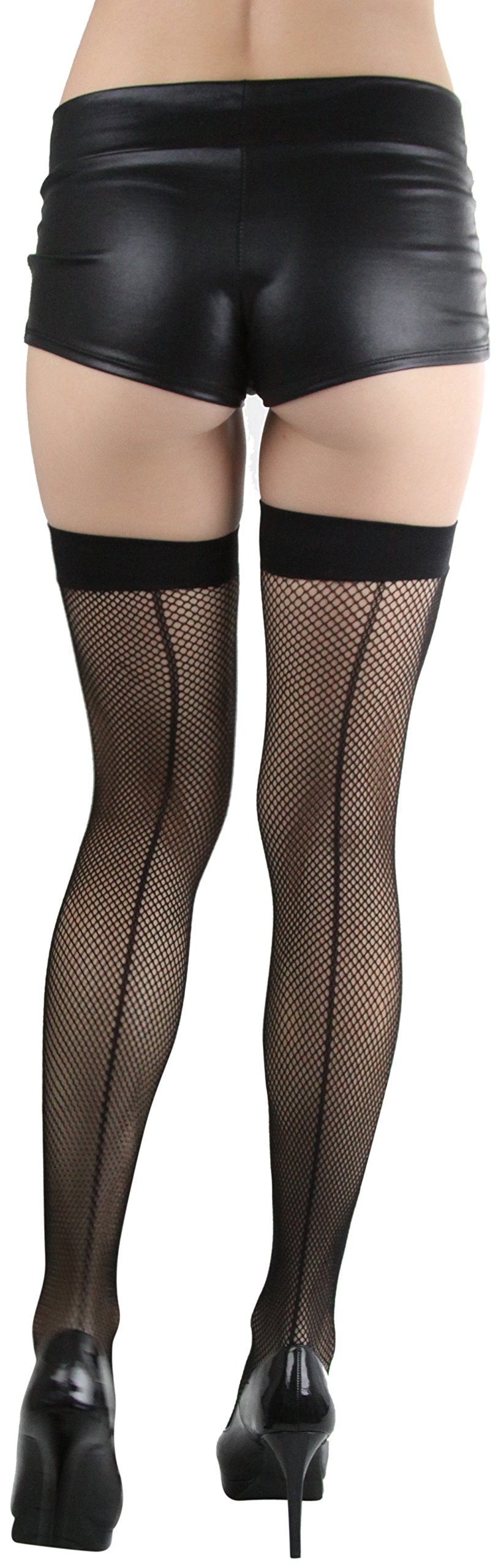 Stylish Women's Bright & Vibrant Fishnet Thigh High Stockings - Perfect for Cosplay, Halloween & Night Out Outfits