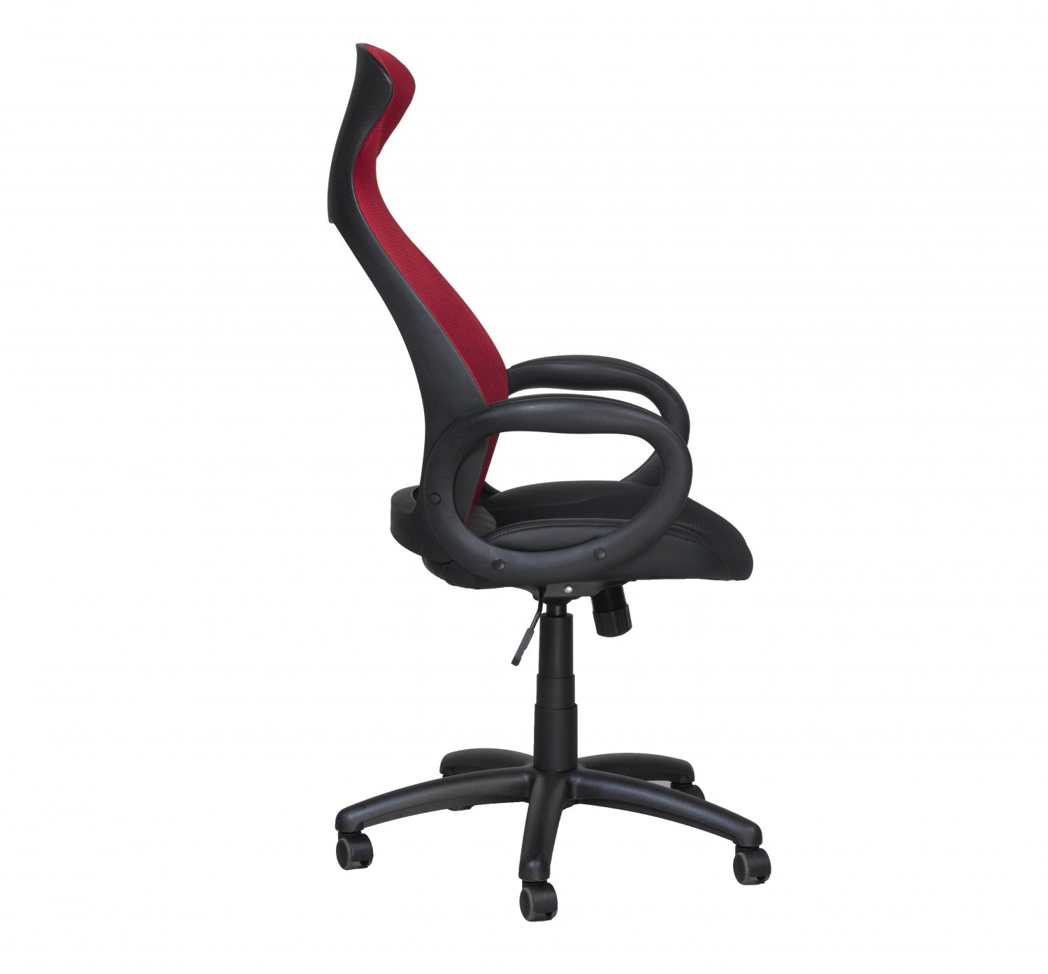 Ergonomic Red and Black Office Chair with Lumbar Support - Adjustable Height Swivel Task Chair for Home & Office Workspace - Perfect for Long Hours of Sitting, Gaming, and Remote Work