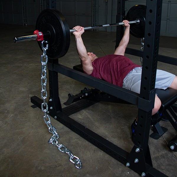 Premium Weightlifting Chains Pair with Protective Sleeves - Heavy Duty Strength Training Equipment for CrossFit, Powerlifting & Home Gym Workouts