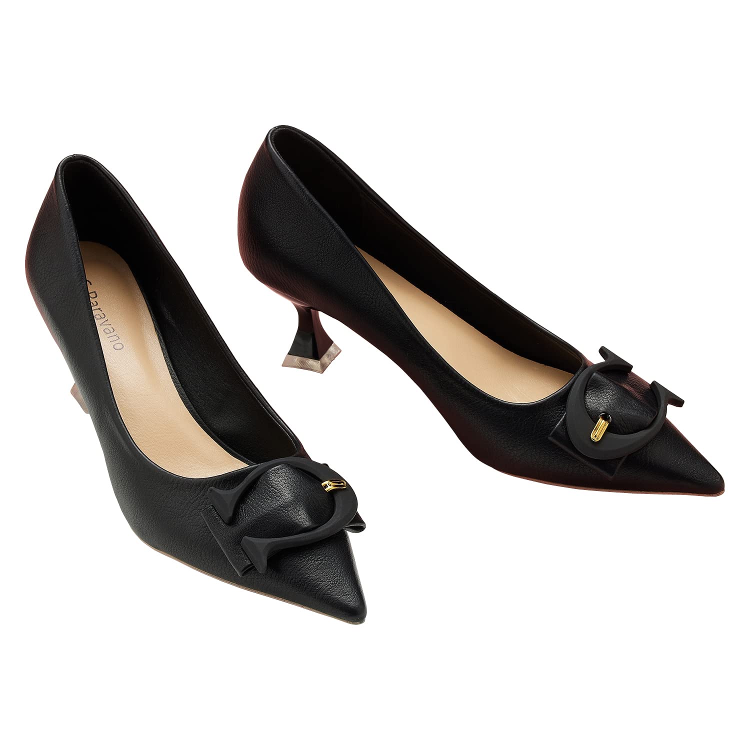 C.Paravano Women's Low Heel Pumps - Comfortable Kitten Heels for Work, Office & Dressy Occasions | Stylish Designer Shoes for Women