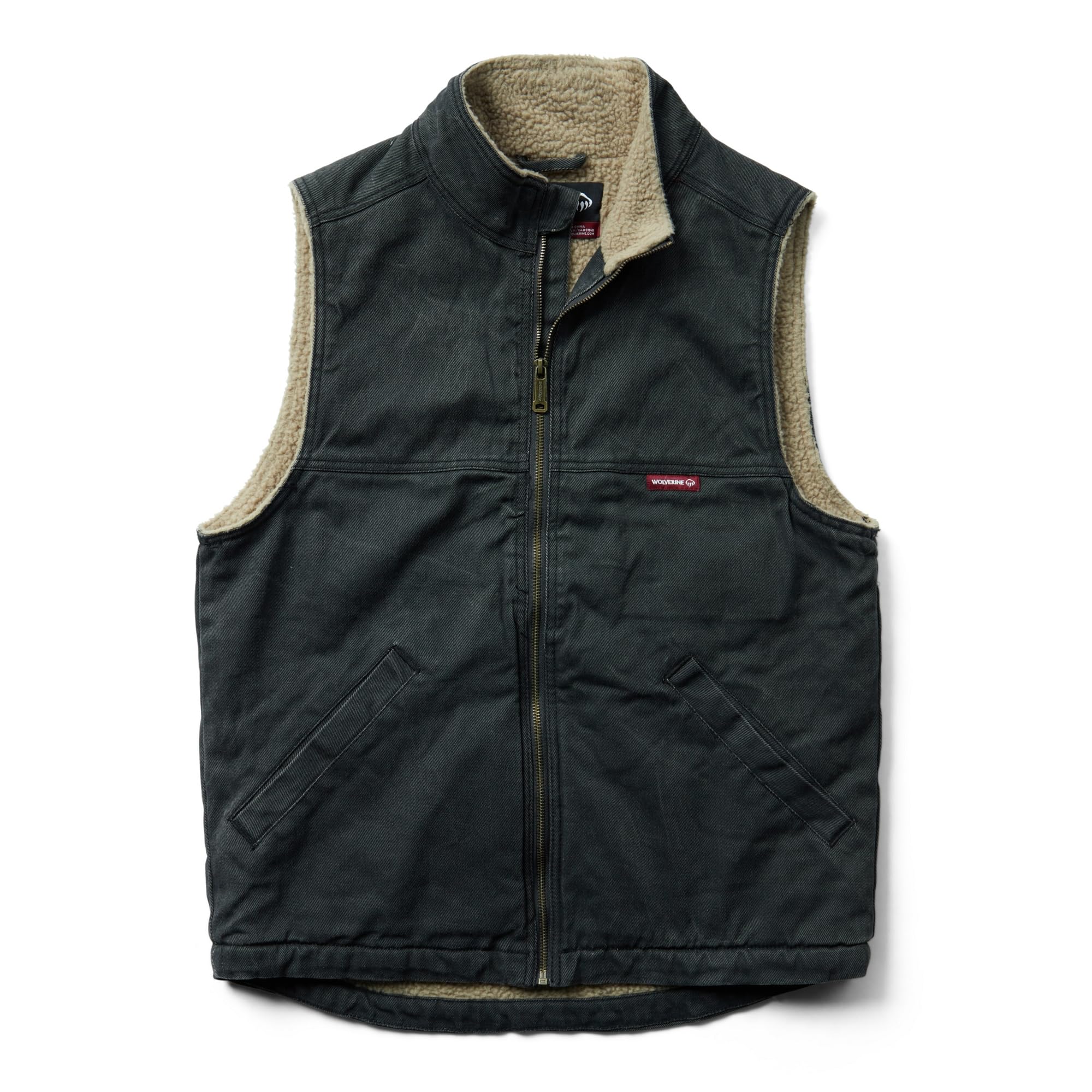 Wolverine Men's Upland Sherpa Lined Vest - Warm Fleece Hunting Jacket for Outdoor Activities & Winter Camping