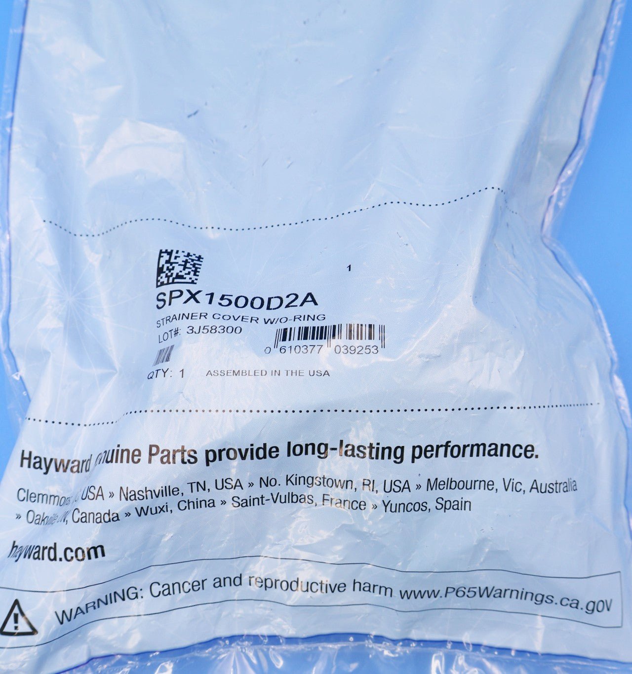 Hayward Power Flo LX/II Strainer Cover with O-Ring SPX1500D2A - Replacement Pool Pump Part for Inground Swimming Pools & Spa Maintenance