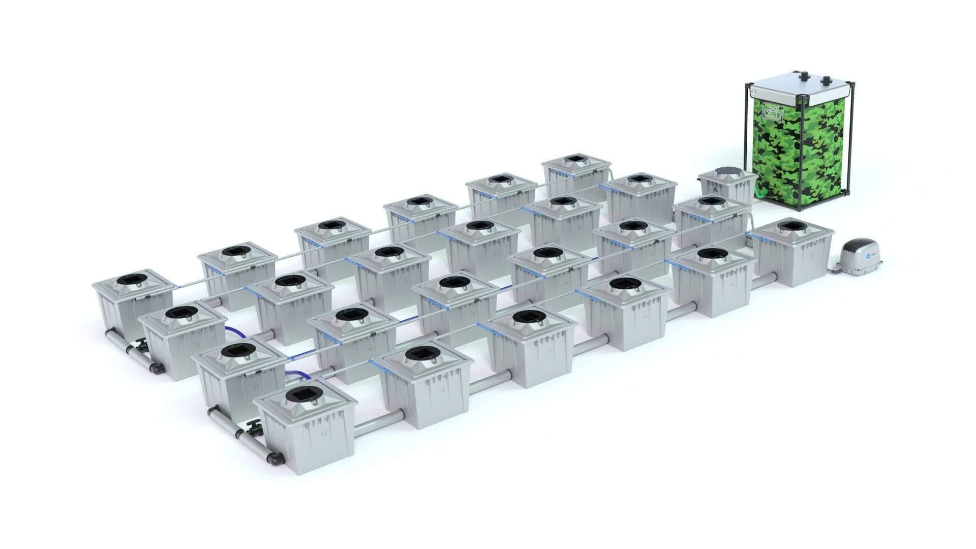 Alien RDWC Hydroponic System 24 Pot 36L PRO Silver Series - Indoor Grow Setup for Plants & Vegetables