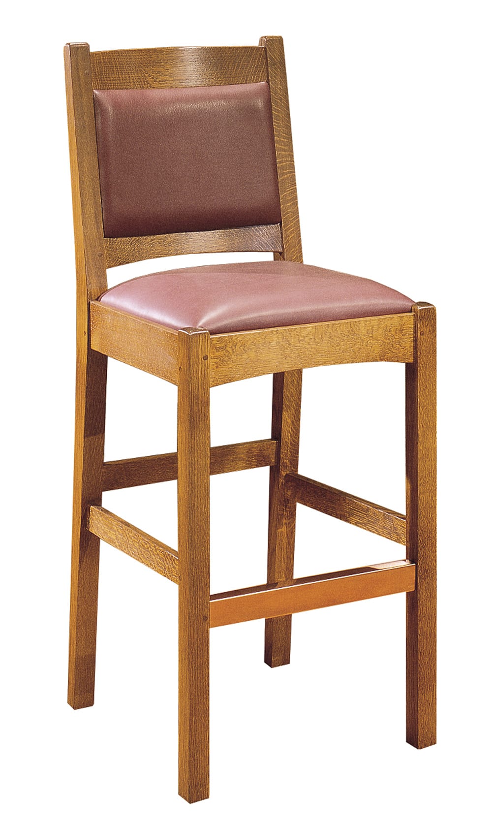 Comfortable Upholstered Back Stool - Modern Kitchen & Bar Stool with Padded Seat - Perfect for Dining, Kitchen Island & Home Decor